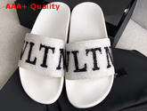 Valentino VLTN Slide with Swarovski Crystals White Replica