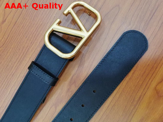 Valentino VLogo Belt in Black Calfskin Replica