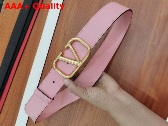 Valentino VLogo Belt in Pink Calfskin Replica