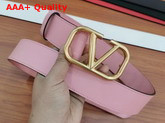 Valentino VLogo Belt in Pink Calfskin Replica