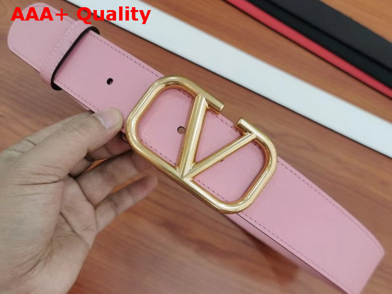 Valentino VLogo Belt in Pink Calfskin Replica