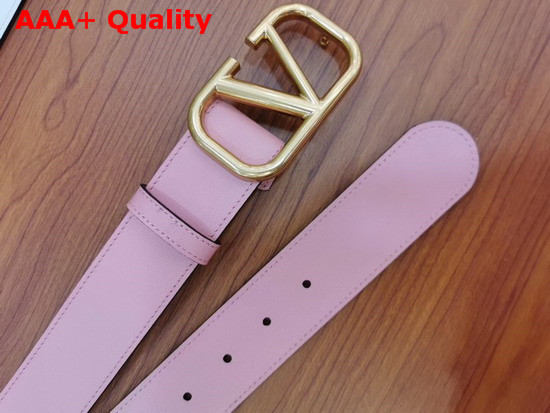 Valentino VLogo Belt in Pink Calfskin Replica