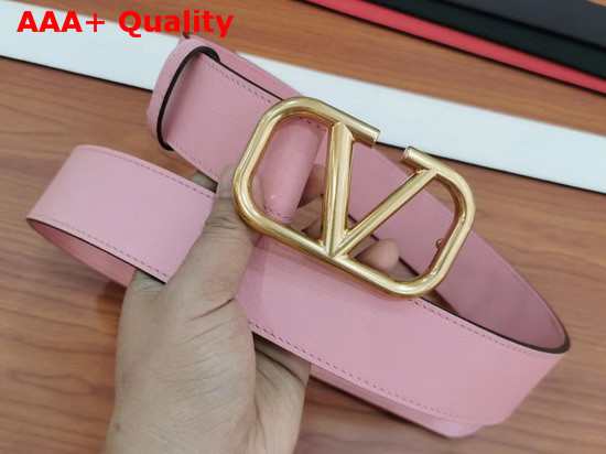 Valentino VLogo Belt in Pink Calfskin Replica