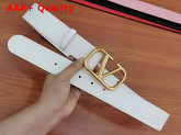 Valentino VLogo Belt in White Calfskin Replica