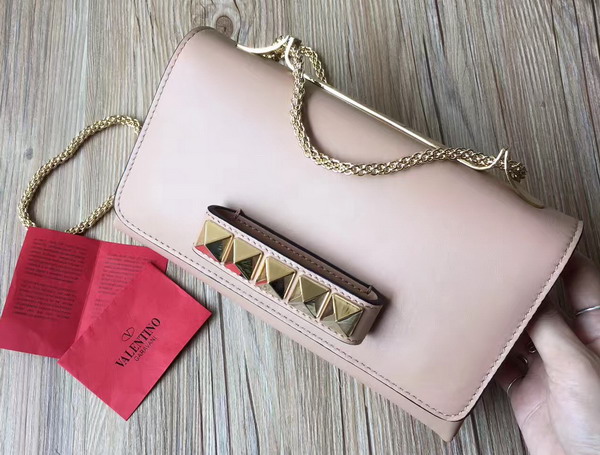 Valentino Va Va Voom Leather Shoulder Bag in Nude Nappa Leather For Sale