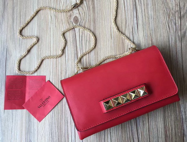 Valentino Va Va Voom Leather Shoulder Bag in Red Nappa Leather For Sale