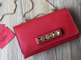 Valentino Va Va Voom Leather Shoulder Bag in Red Nappa Leather For Sale