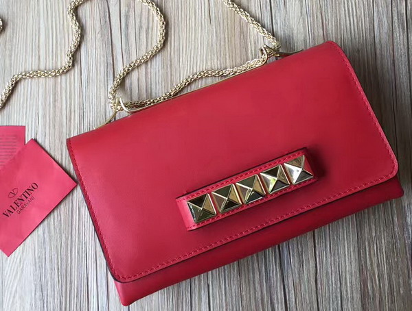 Valentino Va Va Voom Leather Shoulder Bag in Red Nappa Leather For Sale