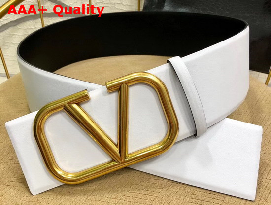 Valentino Vlogo Belt White Calfskin Replica