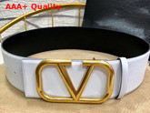 Valentino Vlogo Belt White Calfskin Replica