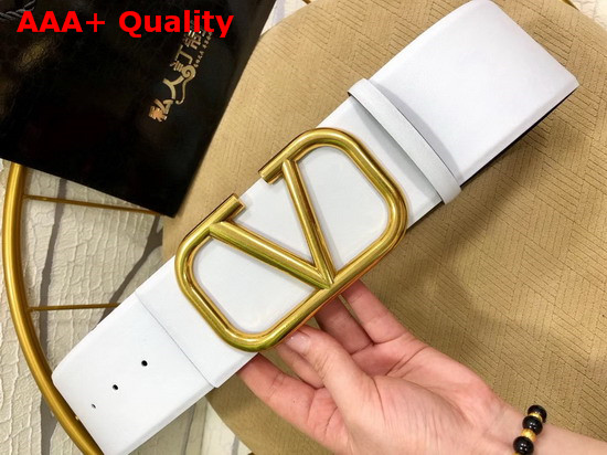 Valentino Vlogo Belt White Calfskin Replica