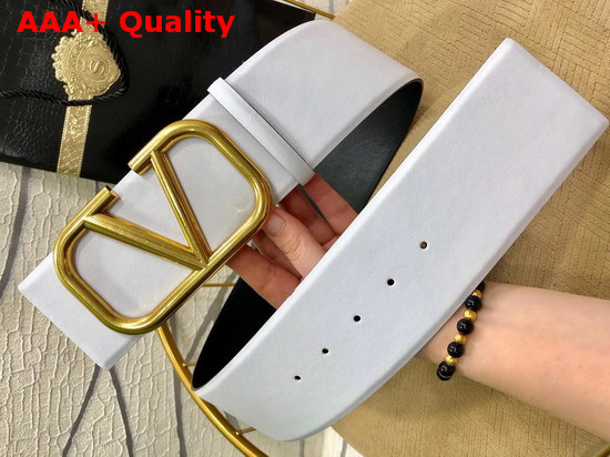 Valentino Vlogo Belt White Calfskin Replica