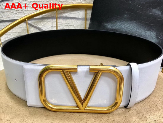 Valentino Vlogo Belt White Calfskin Replica