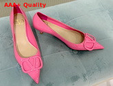 Valentino Vlogo Signature Patent Leather Pump in Pink Replica