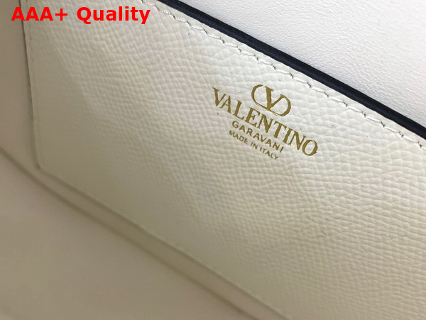 Valentino Vsling Shoulder Bag in Ivory Grainy Calfskin Replica