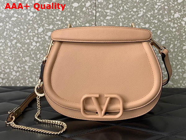 Valentino Vsling Shoulder Bag in Rose Cannelle Grainy Calfskin Replica