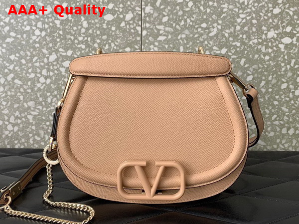 Valentino Vsling Shoulder Bag in Rose Cannelle Grainy Calfskin Replica